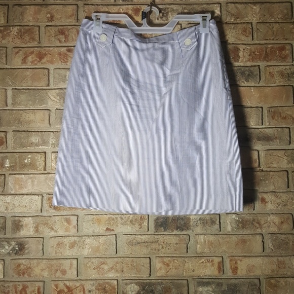 Brooks Brothers Dresses & Skirts - Brooks brothers light blue pinstriped skirt sz 12